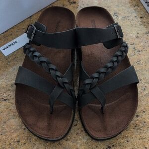 Sonoma Black Braided Sandals